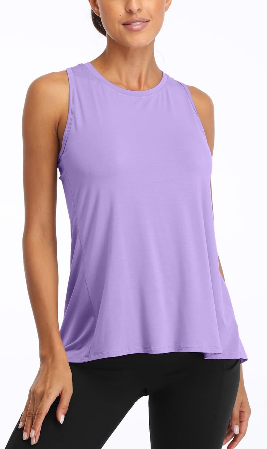 Women’S Open Back Yoga Tank Top Tie Back Sleeveless Workout Shirt Backless Athletic Activewear