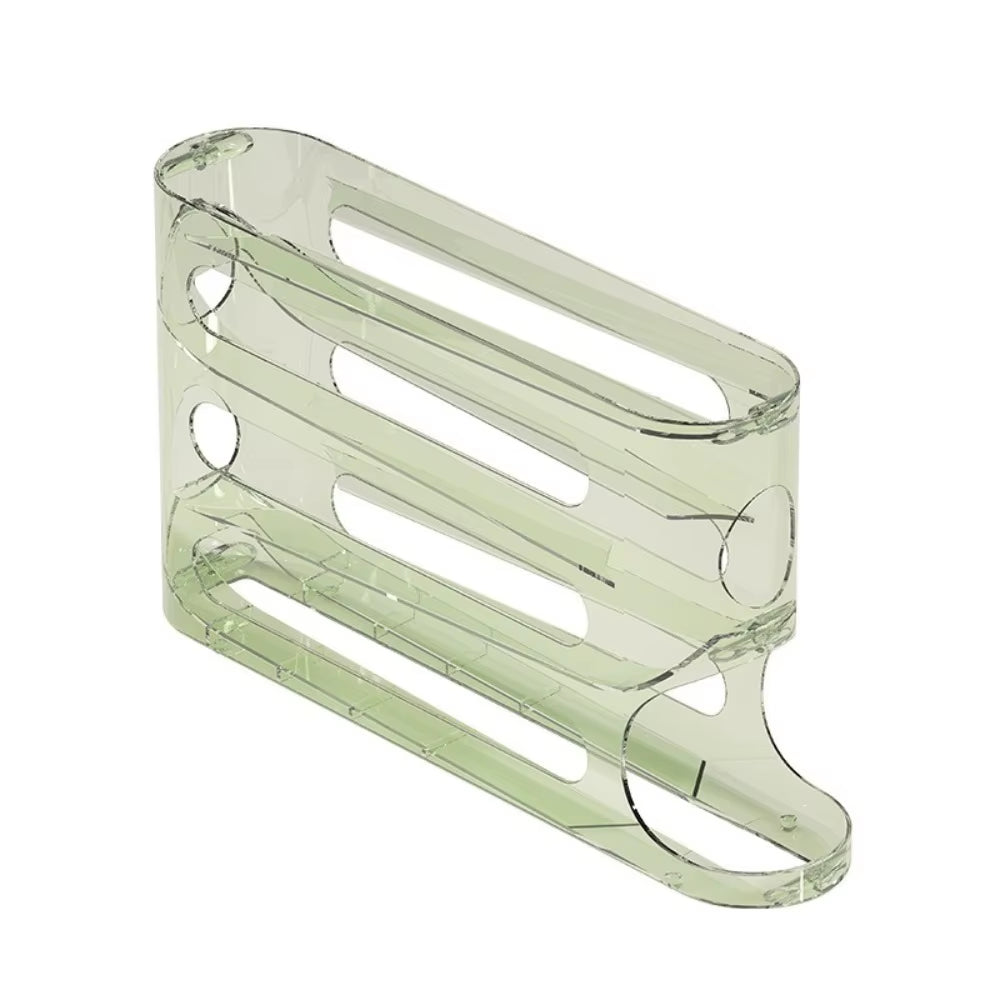 Transparent Egg Storage Box Large Capacity Refrigerator Side Door 4-Layer Ladder Egg Box Space-Saving Egg Holder Rack Kitchen