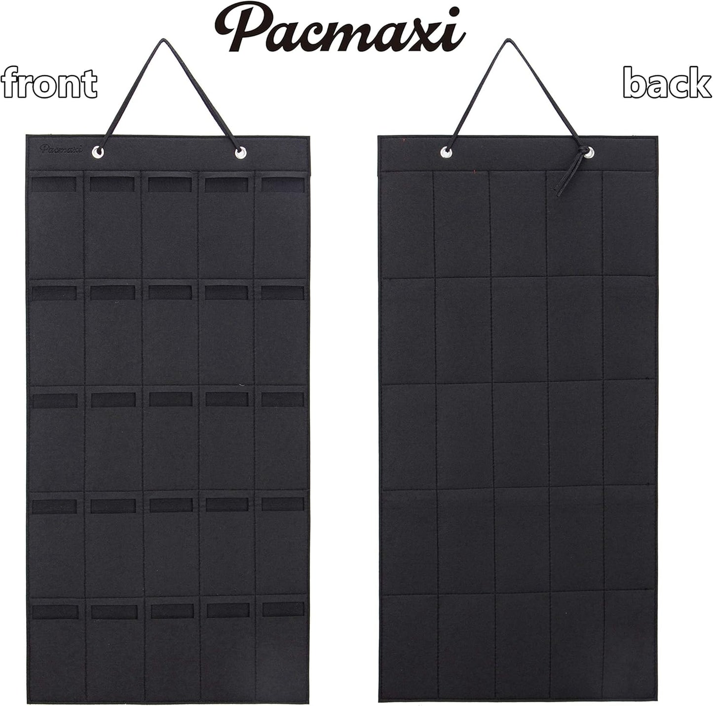 Sunglasses Storage Organizer, Wall Pocket Mounted by Sunglasses, Hanging Eyeglasses Storage Holder, Eyewear Display. (Black, 25 Slot)
