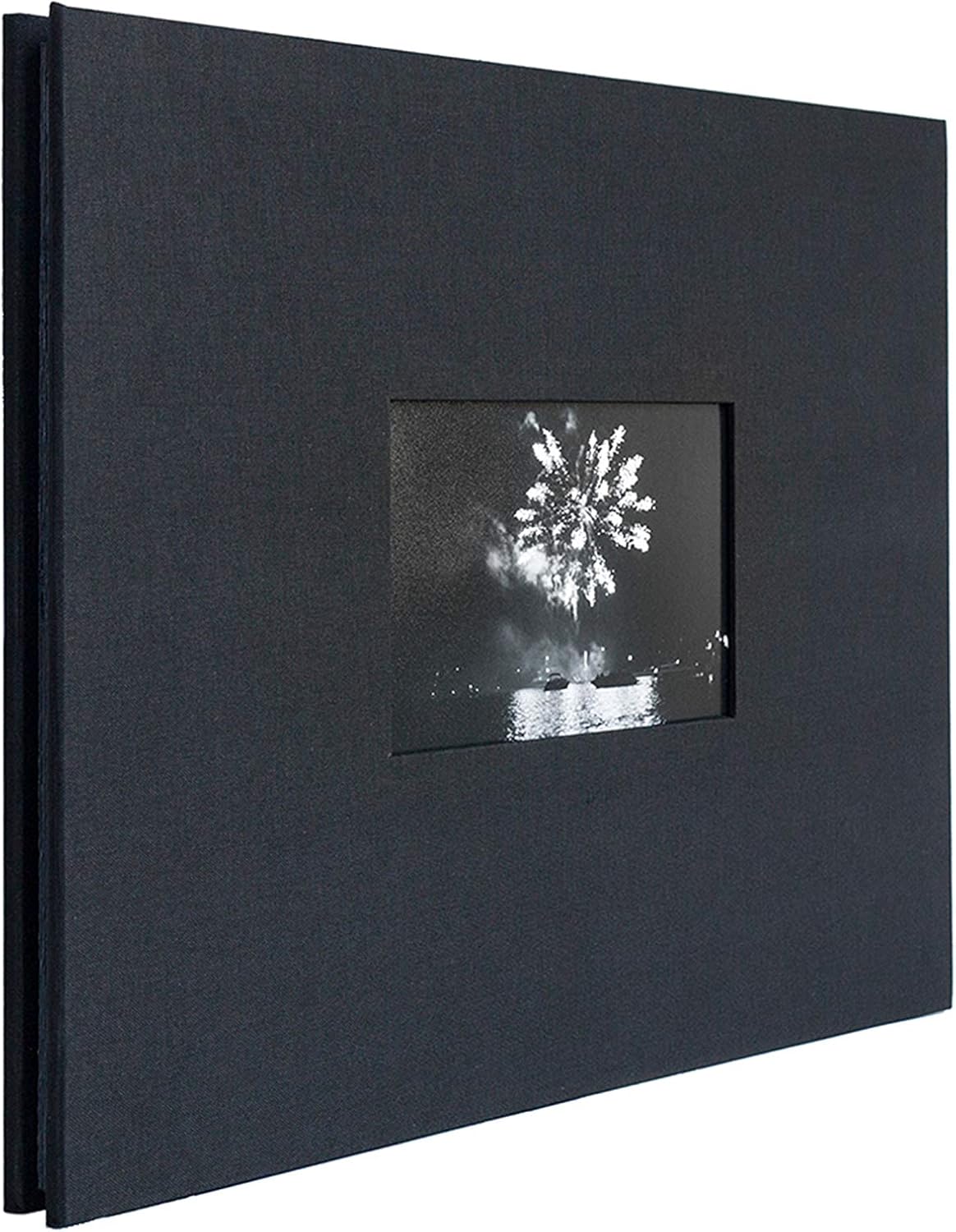 Newport Scrapbook, 11" X 14", Ideal for Wedding Albums, Baby Books, and Travel Journals, Black