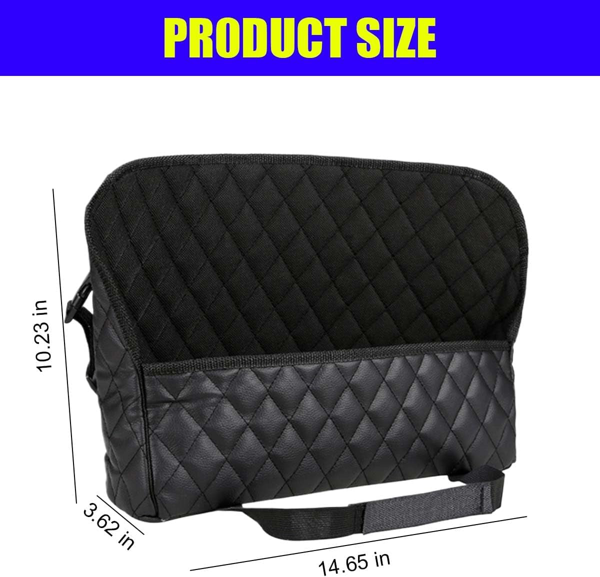 Car Net Pocket Handbag Holder between Seats, Large Capacity Storage Bag for Front Seats, Leather Car Organizer Backseat Barrier for Kids Pet, Handbag Organizer Pocket Car Console Purse Holder