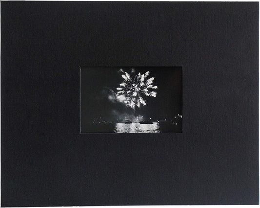 Newport Scrapbook, 11" X 14", Ideal for Wedding Albums, Baby Books, and Travel Journals, Black