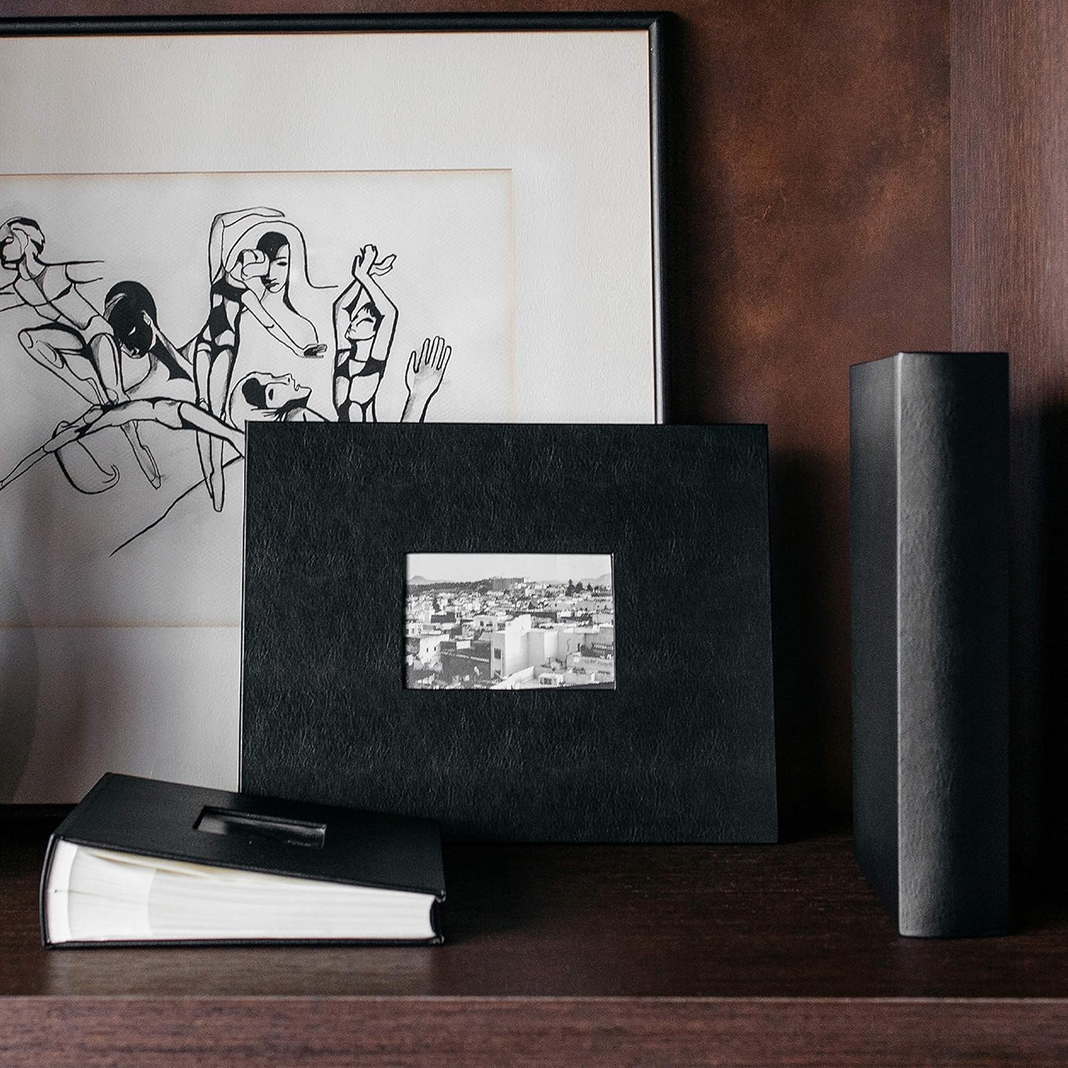 Newport Scrapbook, 11" X 14", Ideal for Wedding Albums, Baby Books, and Travel Journals, Black