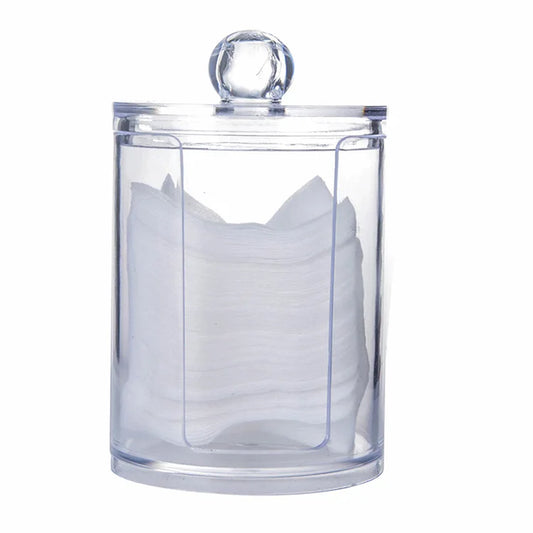 Acrylic Makeup Organizer Cotton Swabs Qtip Container Cosmetic Makeup Cotton Pad Organizer Jewelry Storage Box(Empty Box)