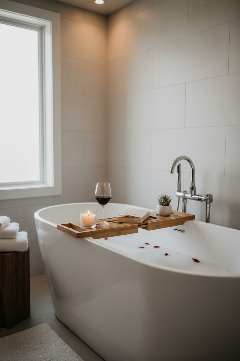 Bamboo Bathtub Caddy Tray