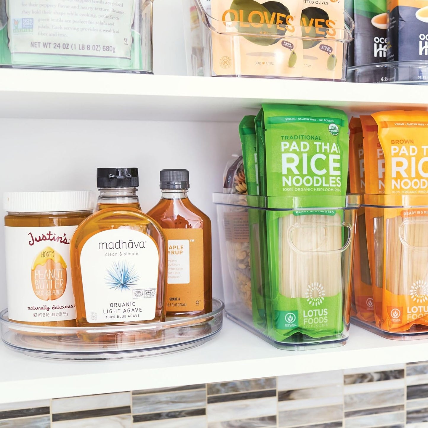 9-Inch Lazy Susan Organizer - Small Lazy Susan Turntable for Cabinet or Pantry, Clear