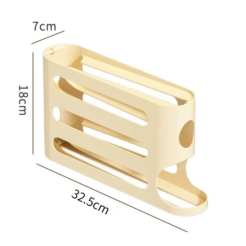 Transparent Egg Storage Box Large Capacity Refrigerator Side Door 4-Layer Ladder Egg Box Space-Saving Egg Holder Rack Kitchen