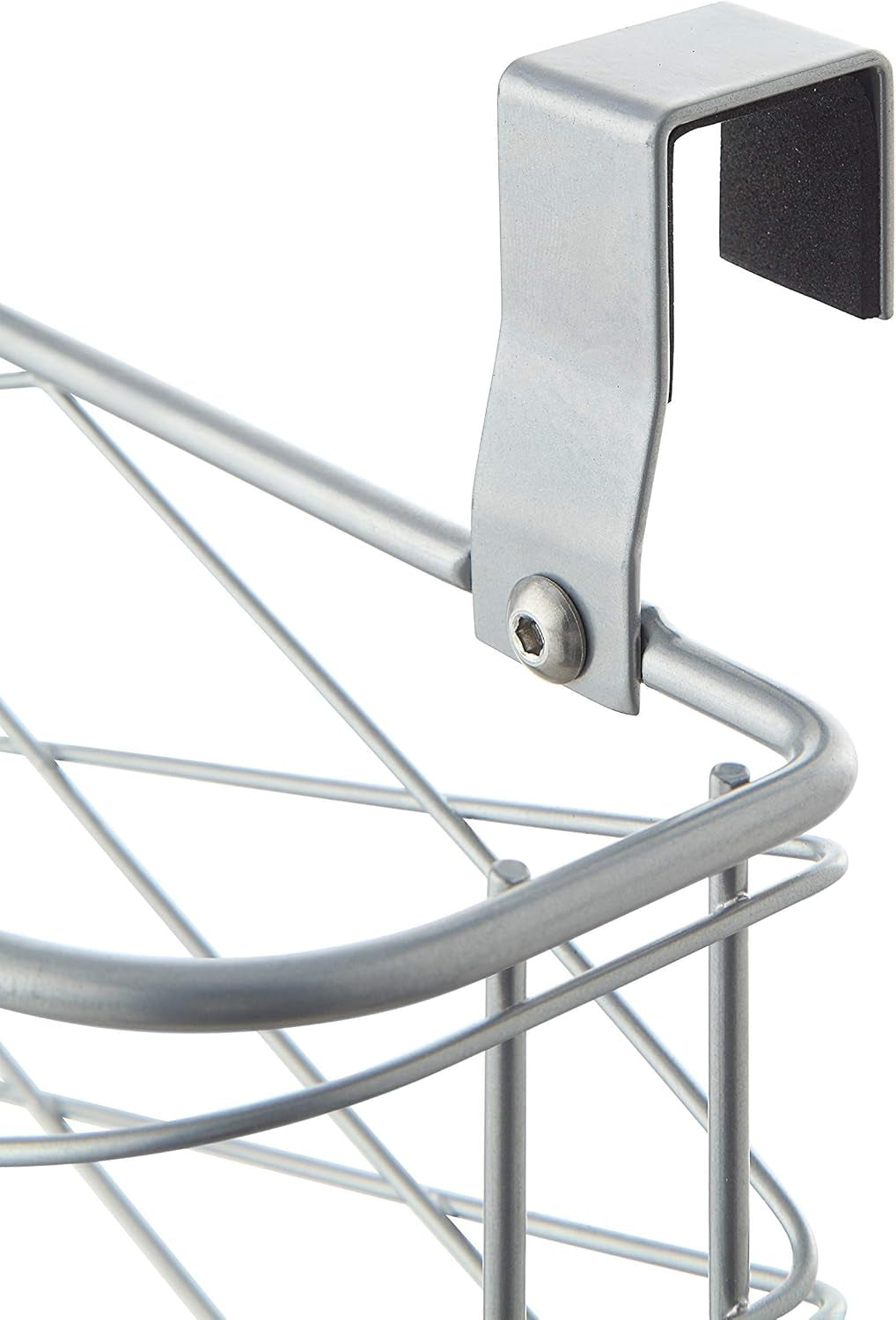 over Cabinet Kitchen Storage Organizer Holder or Basket - Hang over Cabinet Doors in Kitchen/Pantry - Holds up to 50 Plastic Shopping Bags (SILVER)
